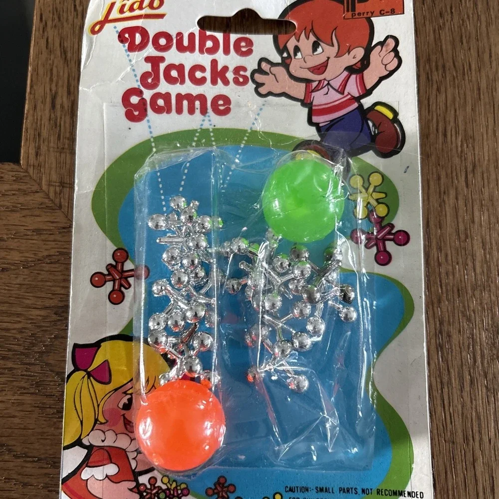 Rare New old stock of LIDO double Jacks Game Vintage Hong Kong toy gift plastic